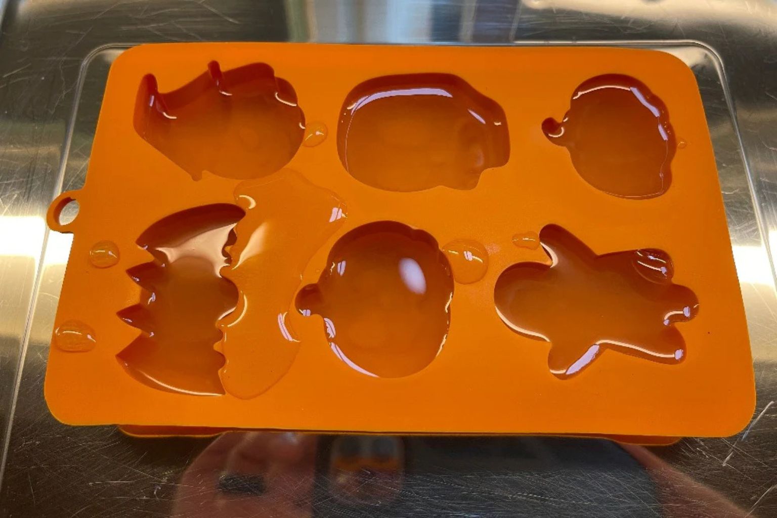 dog jelly treat mold in six Halloween shapes