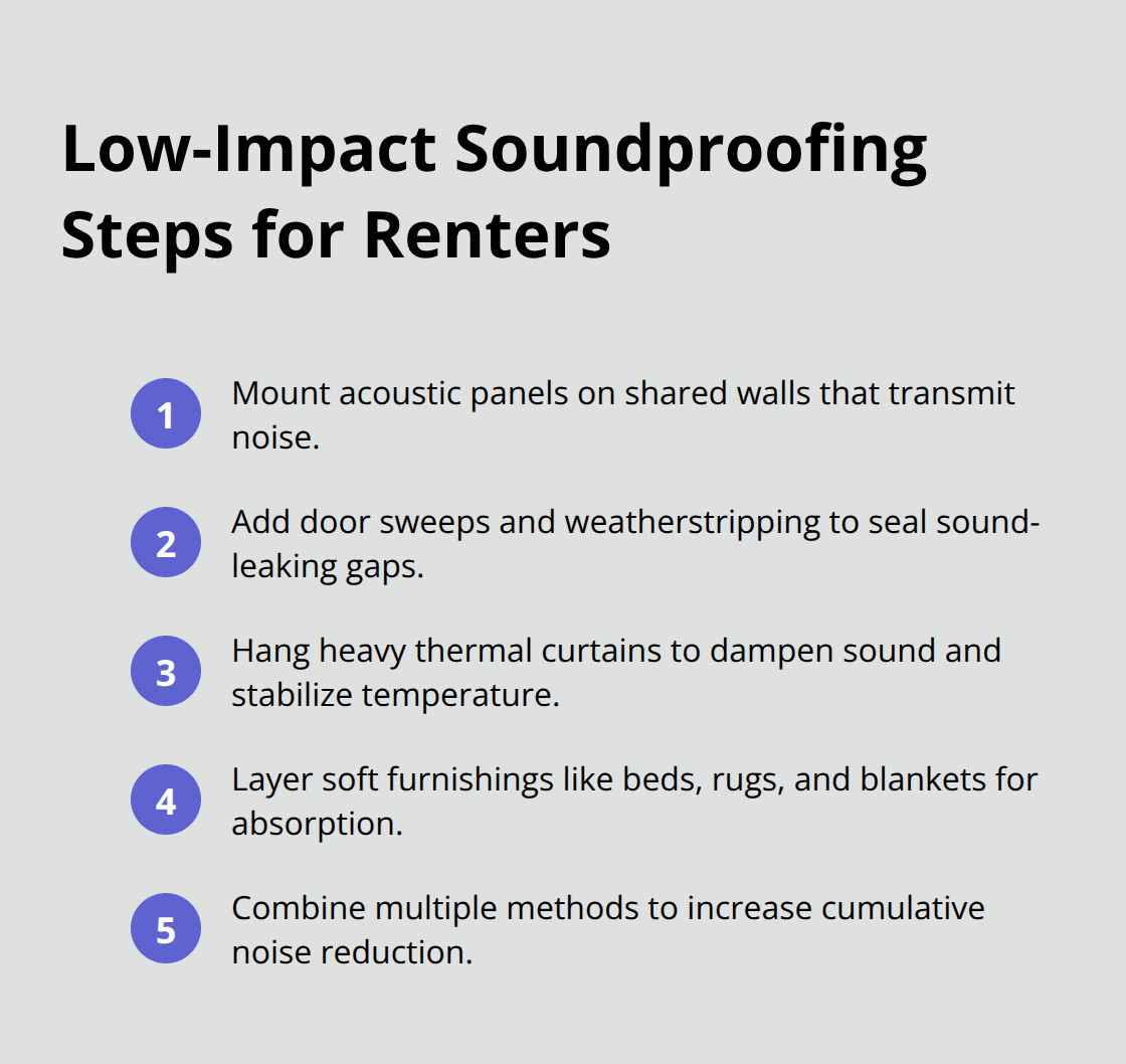 Compact list of renter-friendly soundproofing actions for apartment living with dogs. - dog friendly apartment tips