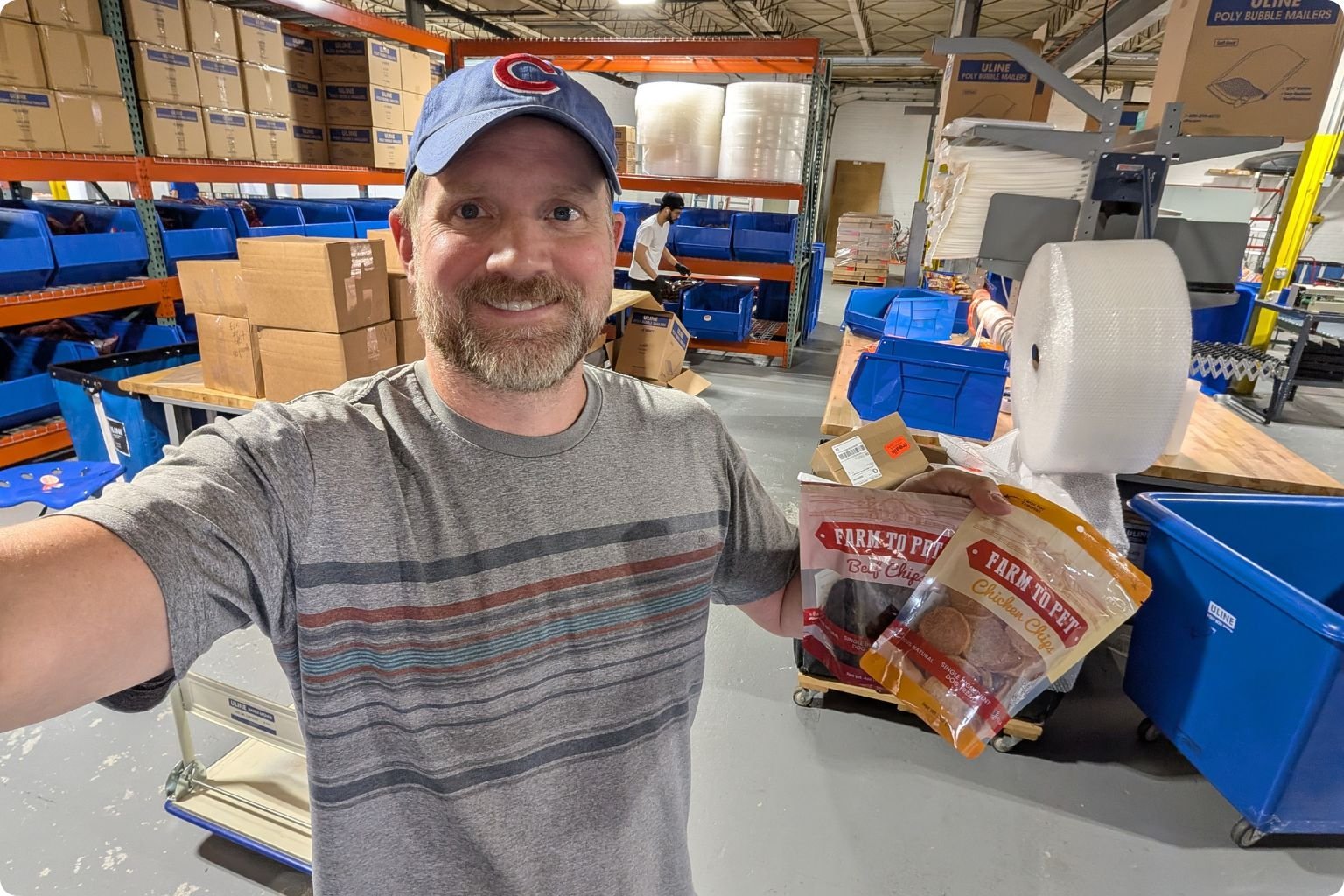Farm to Pet founder Jackson Jones at our new factory in 2026